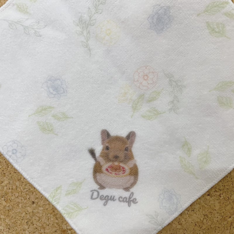 ボタニカル柄デグーミニタオルハンカチ | 田村麻実&DEGU cafe Web Shop