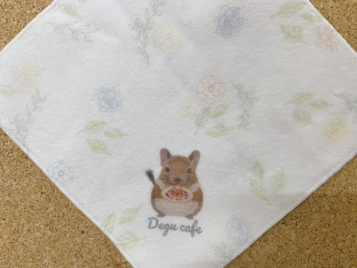 ボタニカル柄デグーミニタオルハンカチ | 田村麻実&DEGU cafe Web Shop