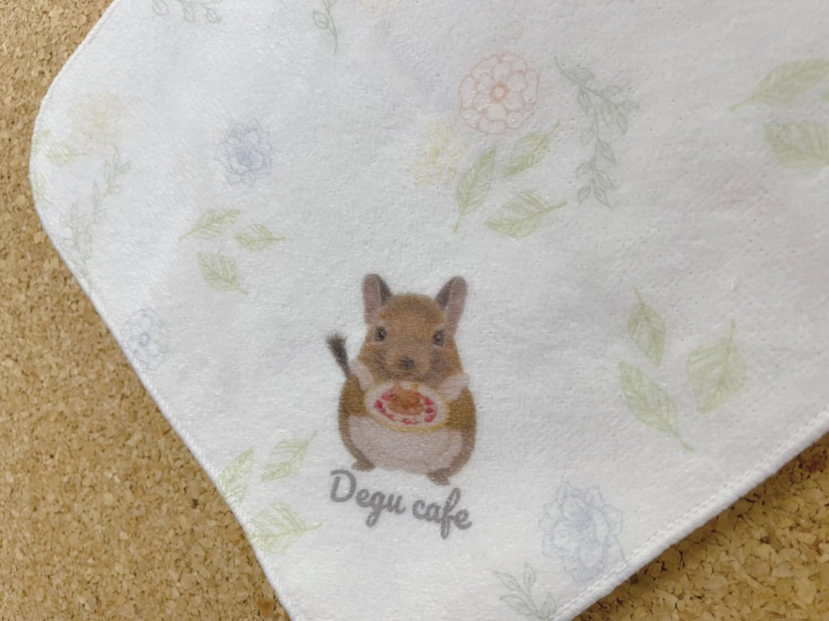 ボタニカル柄デグーミニタオルハンカチ | 田村麻実&DEGU cafe Web Shop