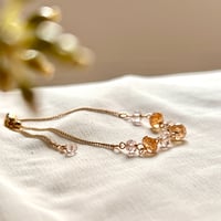 【美・レア】インペリアルトパーズ×天然モルガナイト  ブレスレット