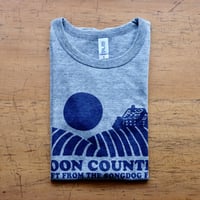 FULL MOON T-Shirts Gray×Navy S