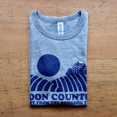 FULL MOON T-Shirts Gray×Navy S