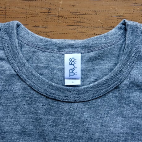 FULL MOON T-Shirts Gray×Navy L