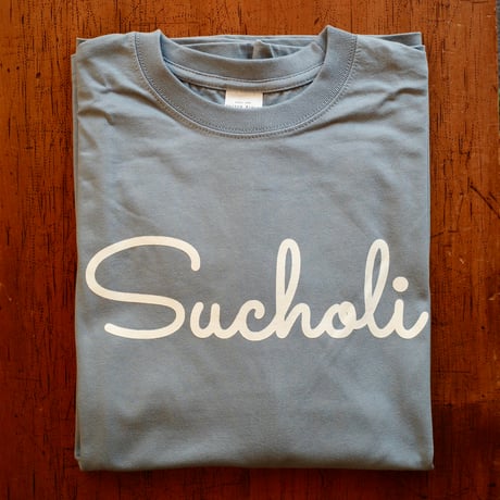 2025 SUCHOLI LONG-BIG TEE Acid Blue × Ivory