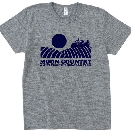FULL MOON T-Shirts Gray×Navy S