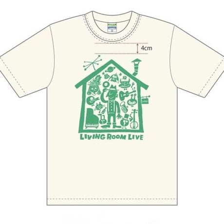 LIVING ROOM LIVE T-Shirts Ivory×Green