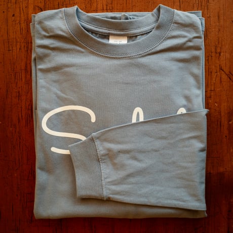 2025 SUCHOLI LONG-BIG TEE Acid Blue × Ivory