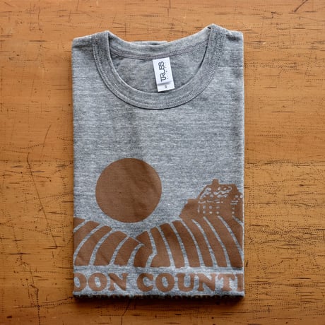 FULL MOON  T-Shirts Gray×Brown S