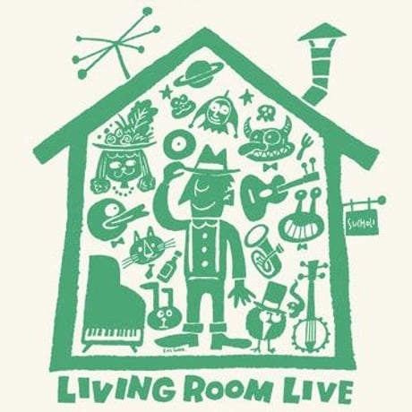 LIVING ROOM LIVE T-Shirts Ivory×Green