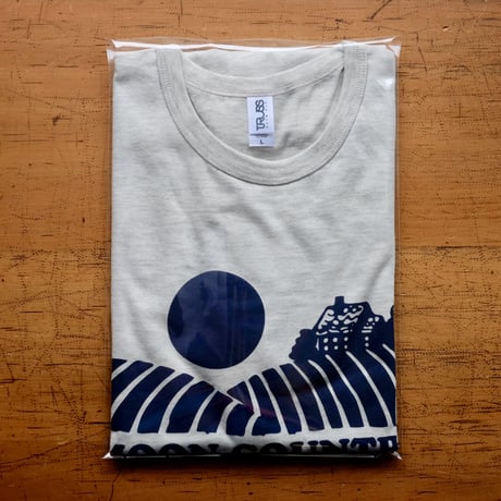 FULL MOON  T-Shirts Oatmeal×Navy L