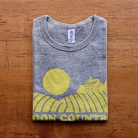 FULL MOON  T-Shirts Gray×Lemon XS
