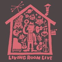 LIVING ROOM LIVE T-Shirts Charcoal×Radish
