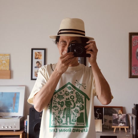 LIVING ROOM LIVE T-Shirts Ivory×Green