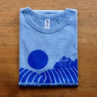 FULL MOON T-Shirts Light Blue×Blue M