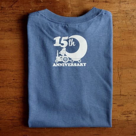 15th Anniversary T-Shirts Blue×White
