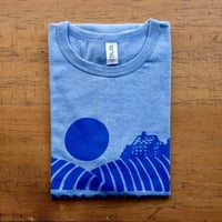 FULL MOON T-Shirts Light Blue×Blue L