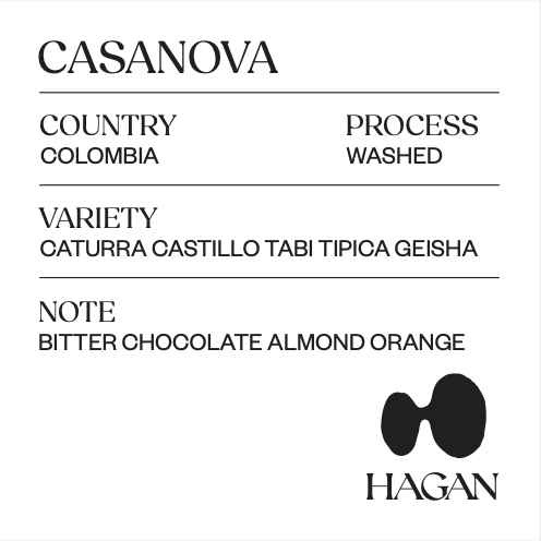 CASANOVA 【コロンビア】FULL CITY ROAST 100g | HAGAN O