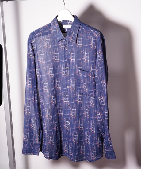 【Vintage】80's France sheer shirt
