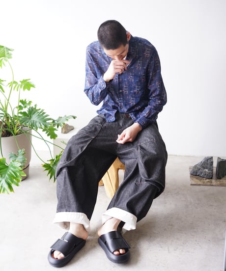 【Vintage】80's France sheer shirt
