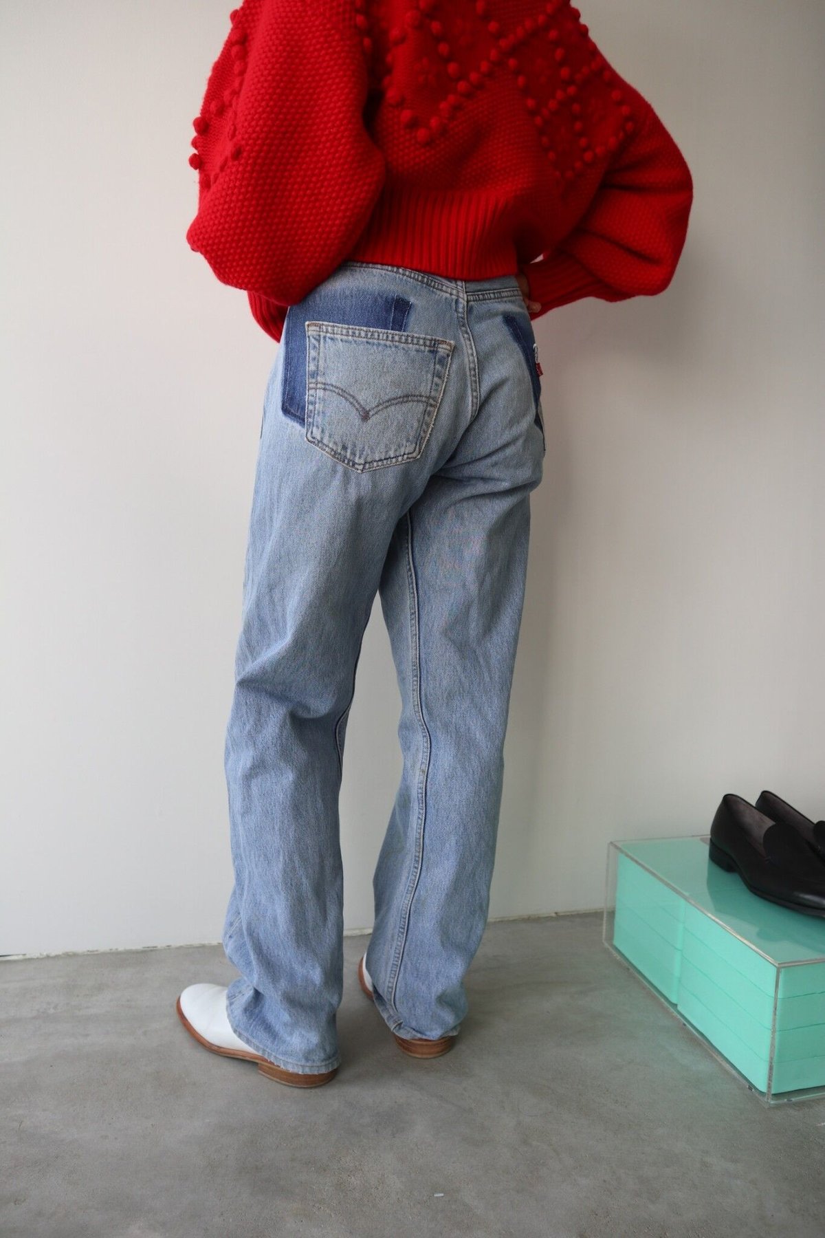 remake】Levi's 501 west wrap remake denim pants