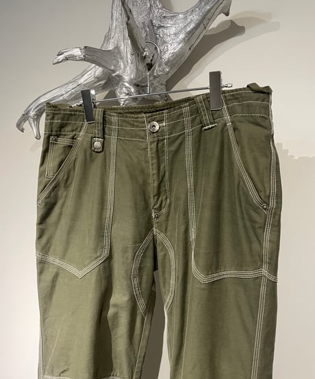 【used】90's Italy stitching work pants