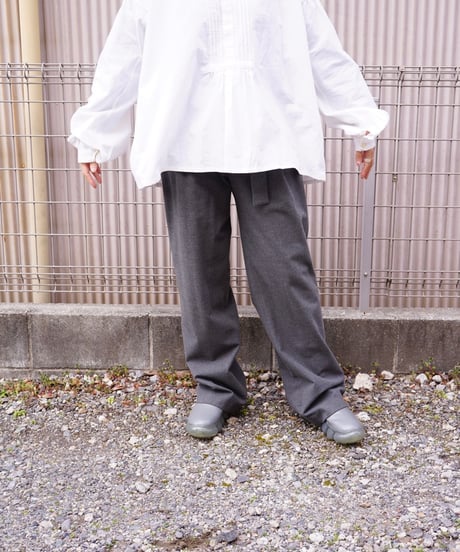 【vintage】00's women slacks with belt ribbon