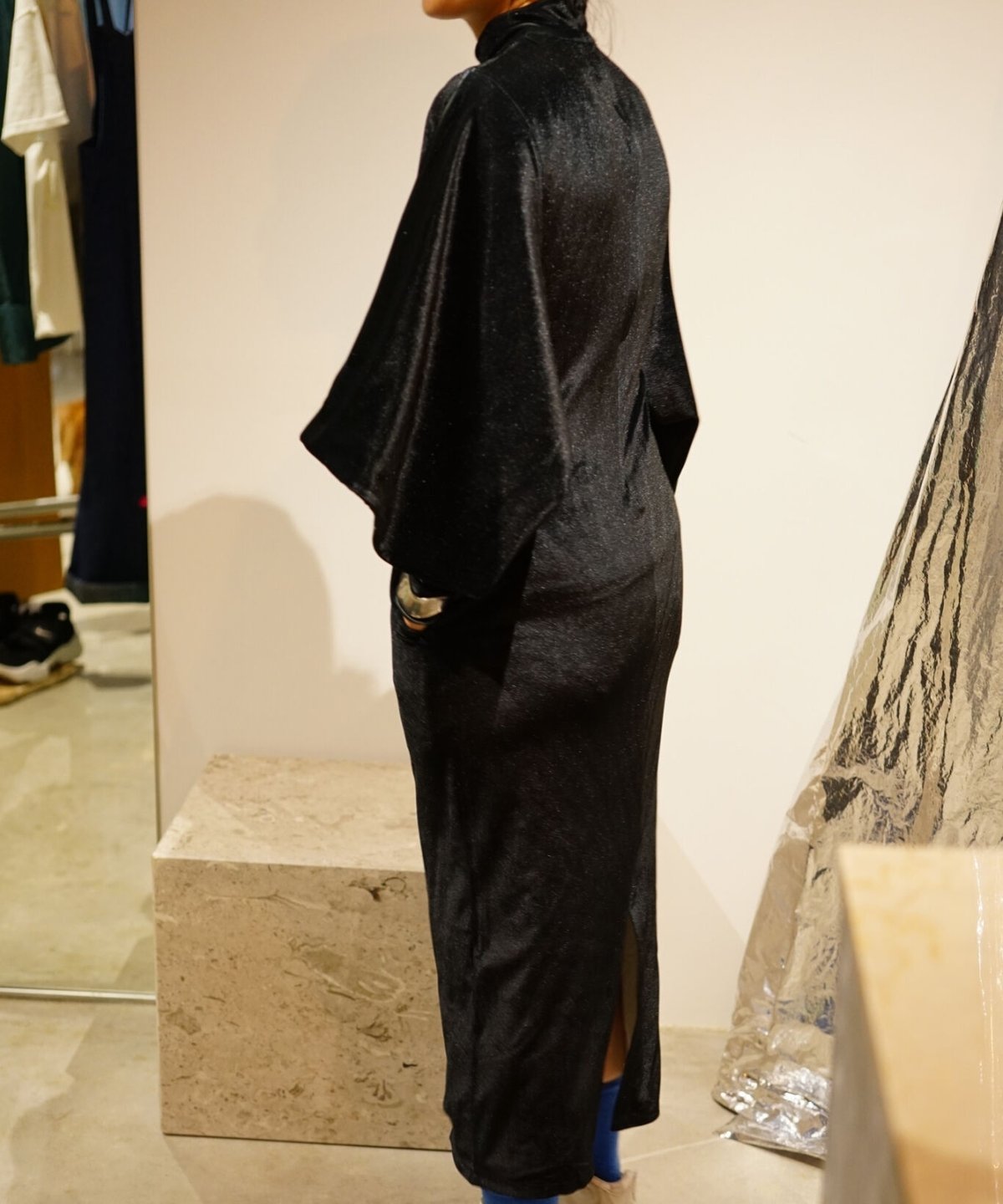 YOHEI OHNO】Band T Velor Dress YOHEI OHNO】Band T Velor Dress