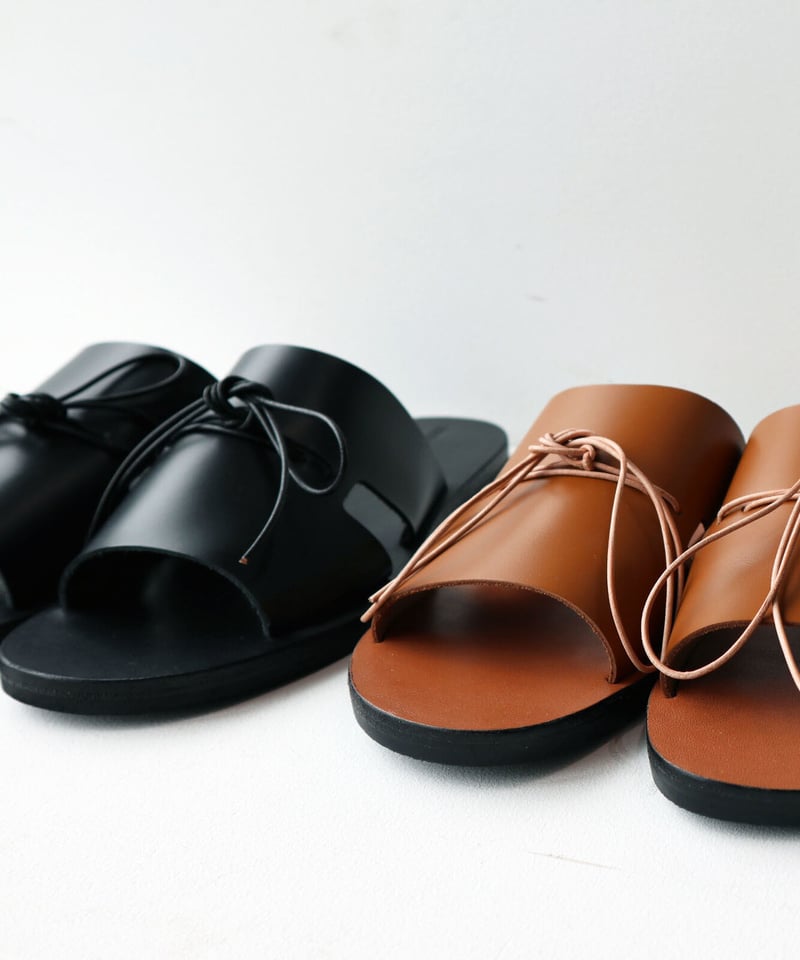 ishmm AD:LIB II レザーサンダル ISHMM】Ad:lib ／BLACK size S (22.5〜23.0) | abu