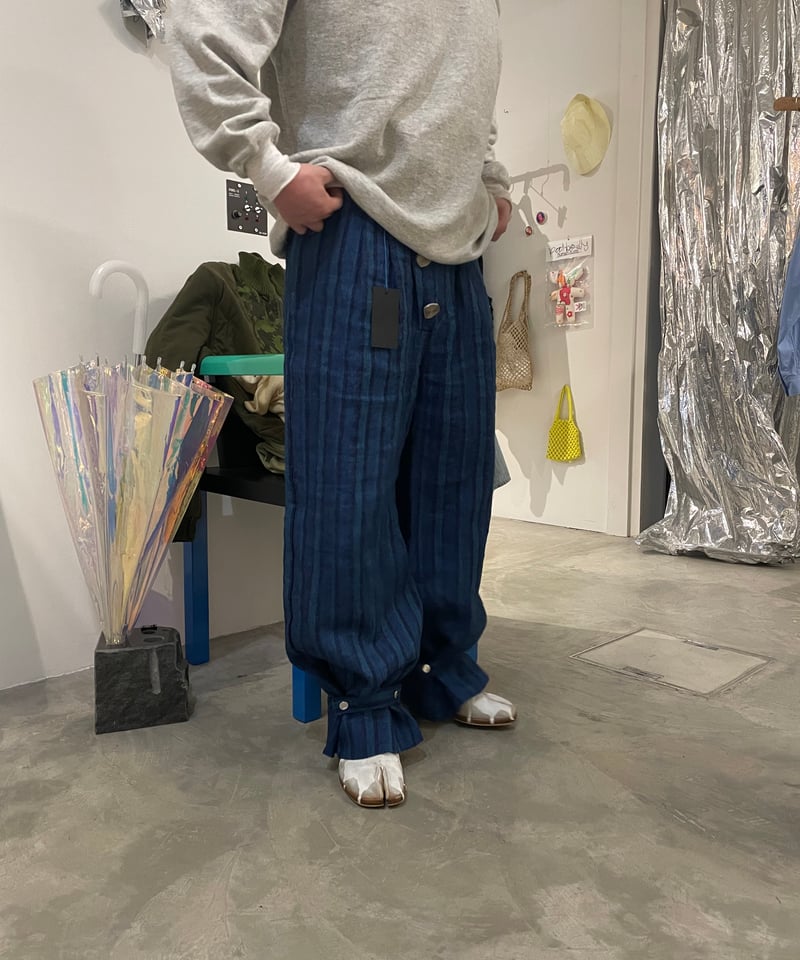 OIRA】GURKHA HAKAMA ［indigo linen］ | abundantism