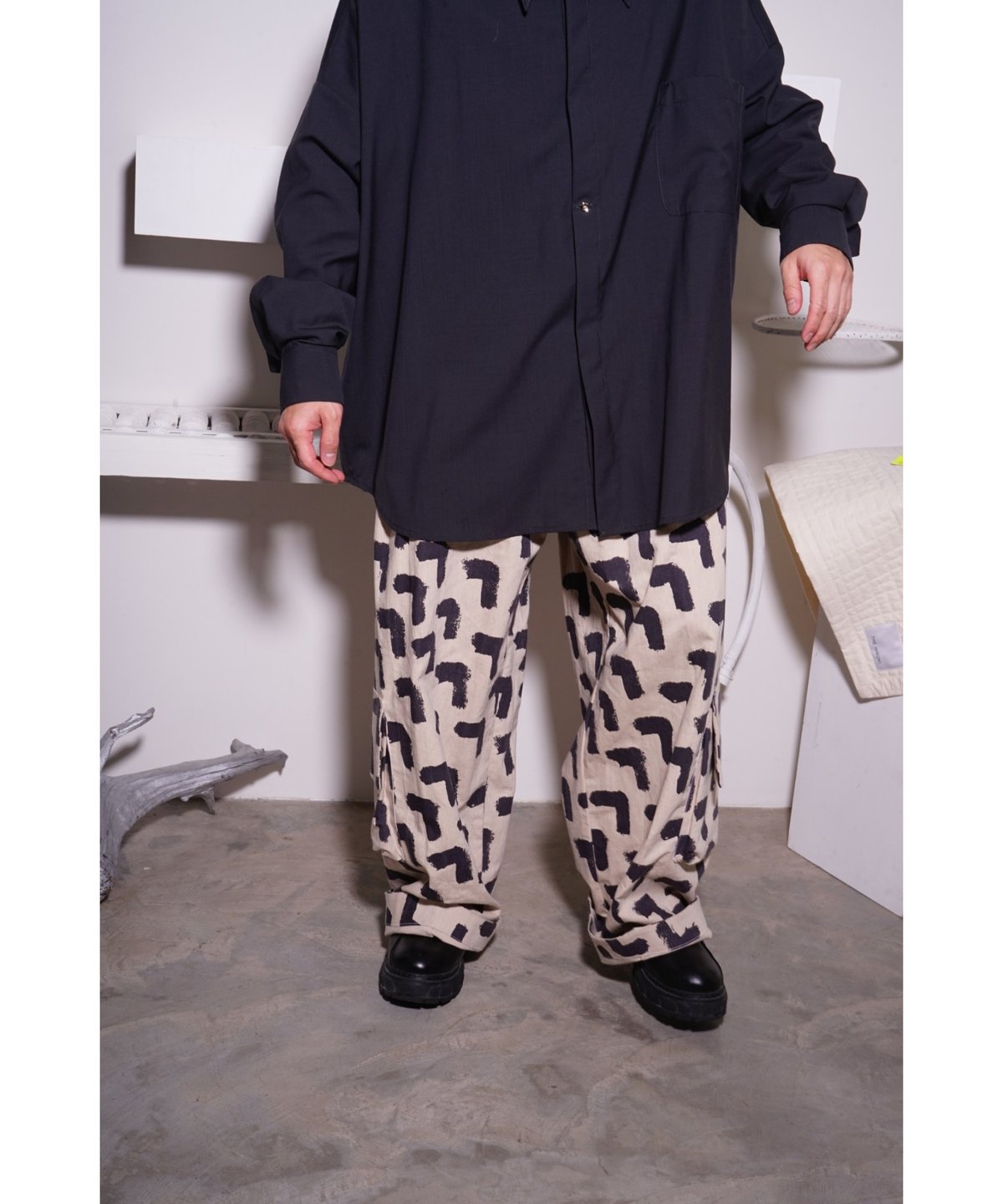 OIRA】五倍子 gather pants | abundantism