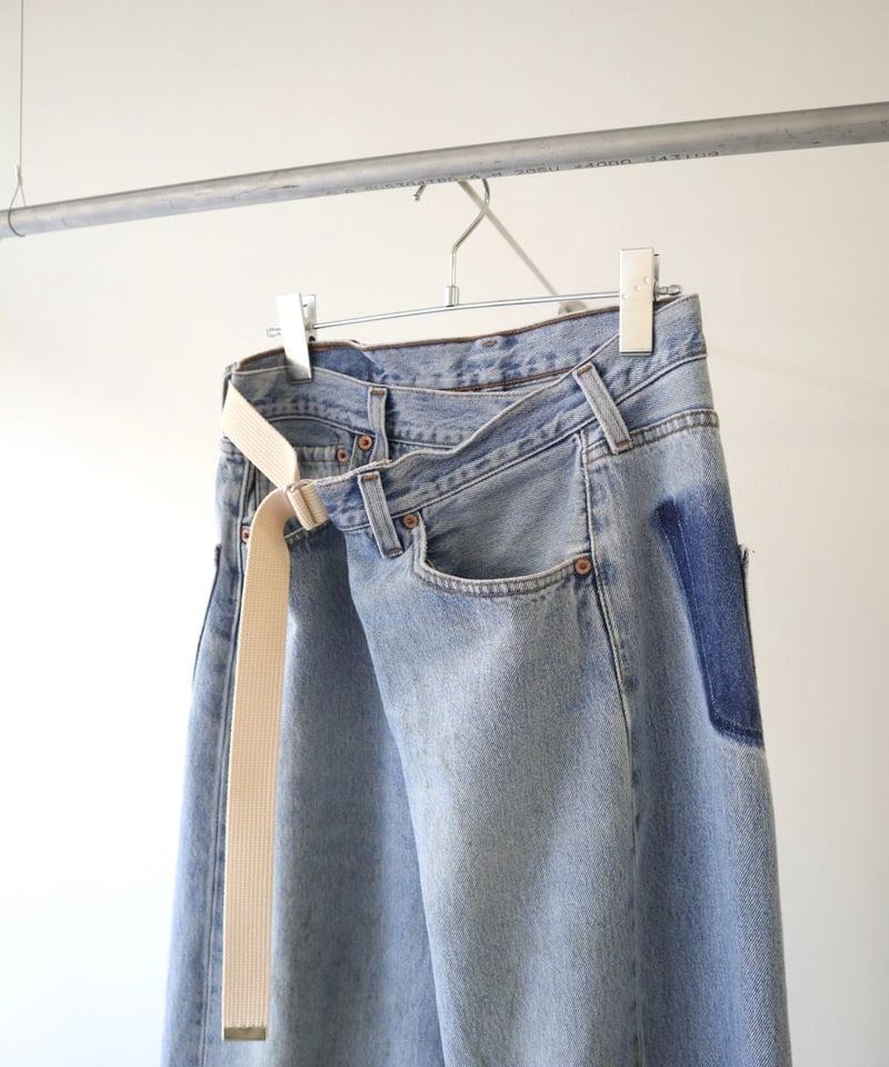 remake】Levi's 501 west wrap remake denim pants
