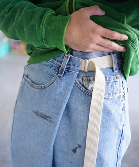 【remake】Levi's 505 west wrap remake denim pants -pockets-