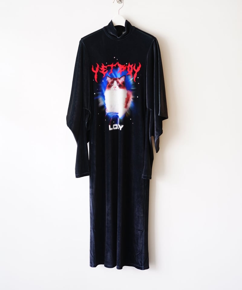 YOHEI OHNO】Band T Velor Dress YOHEI OHNO】Band T Velor Dress