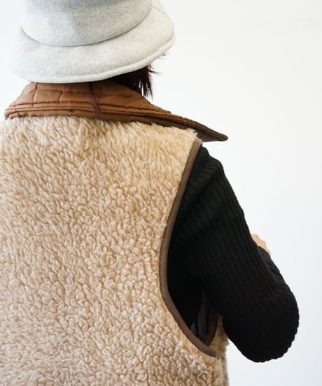 【remake】reversible boa bear vest