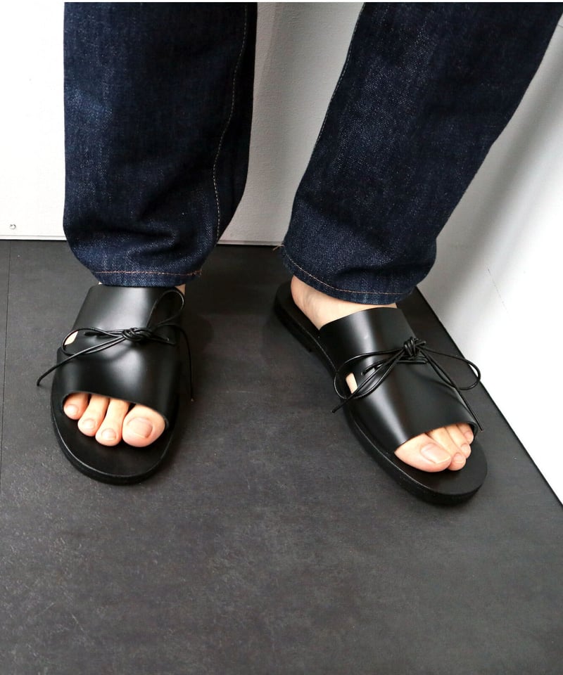 ishmm AD:LIB II レザーサンダル ISHMM】Ad:lib ／BLACK size S (22.5〜23.0) | abu
