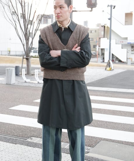 【vintage】from paris   hand knit brown vest