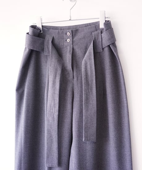 【vintage】00's women slacks with belt ribbon