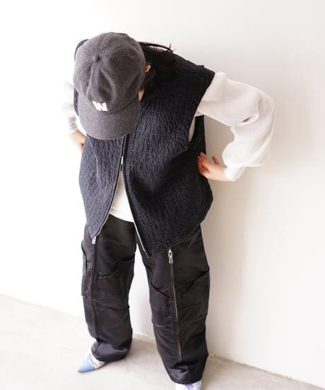 【THE HINOKI】Organic Cotton quilting stand collar vest