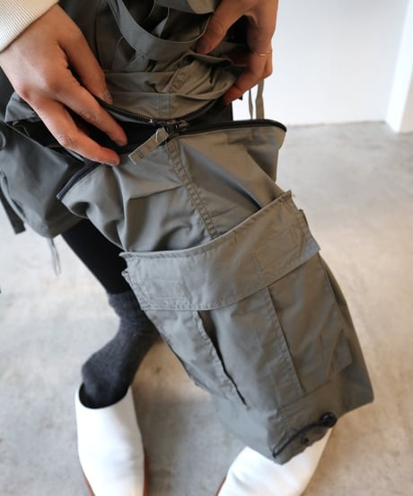 【used】UK techno cargo pants ／ navy