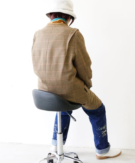 【remake】remake VARRUSE jacket -check brown-