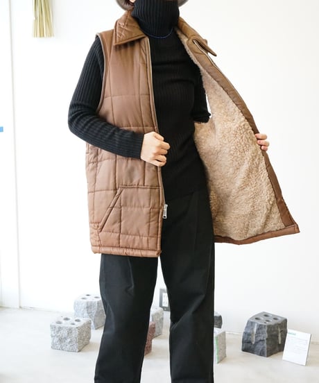 【remake】reversible boa bear vest
