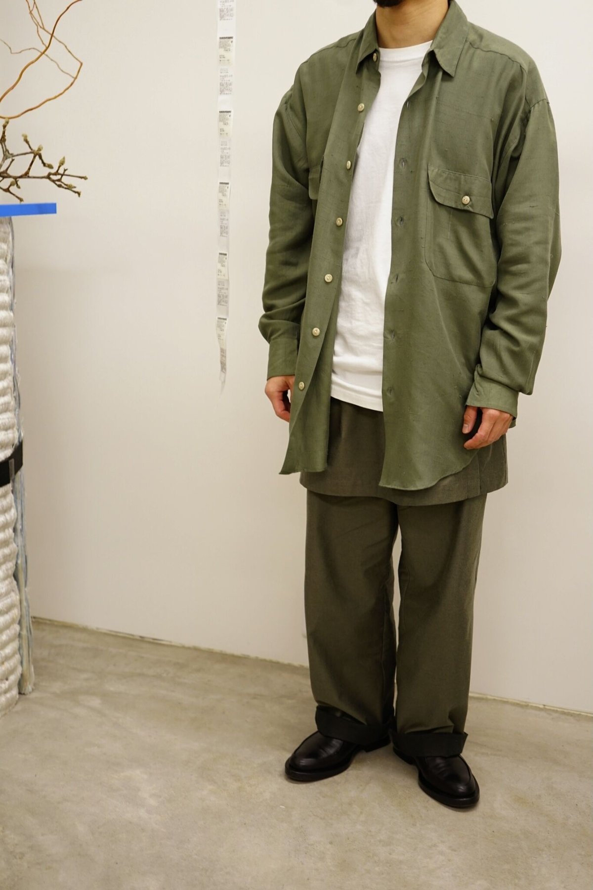 THE HINOKI】Organic Cotton Twill Skirt Pants [k THE HINOKI】Organic Cotton Twill Skirt Pants [k