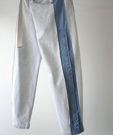 【remake】Levi's 501 west wrap remake denim pants -side line-