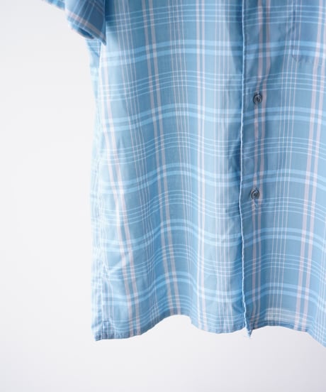 【Vintage】70-80's square cut check shirt