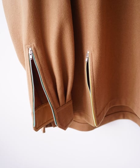 【WATARU TOMINAGA】melton zipper shirt ［camel］