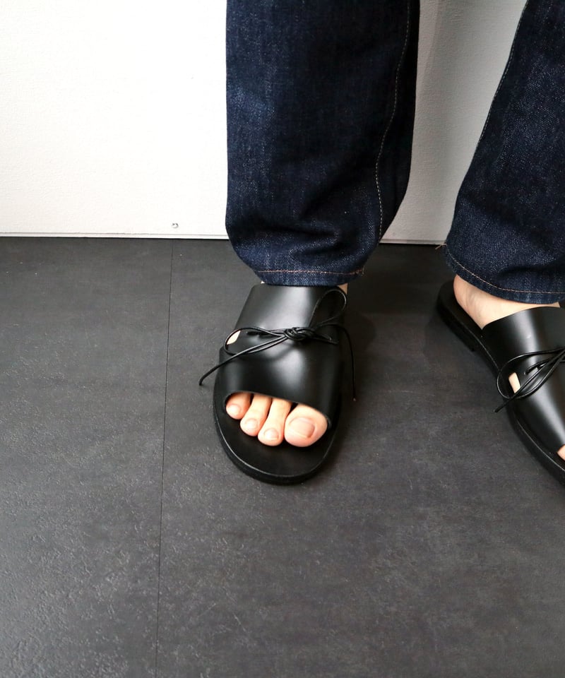 ishmm AD:LIB II レザーサンダル ISHMM】Ad:lib ／BLACK size S (22.5〜23.0) | abu