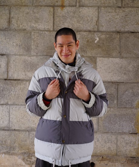 【used】90's ARTIC EXPLORER reversible border down jacket