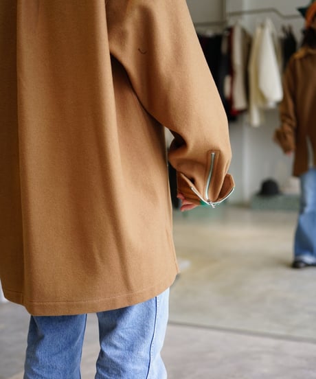 【WATARU TOMINAGA】melton zipper shirt ［camel］