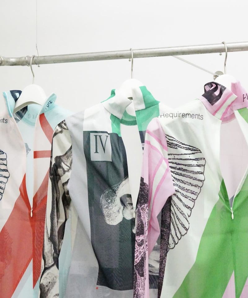 YOHEI OHNO】Graphic mesh top PINK | abundantism YOHEI OHNO】Graphic mesh top PINK | abundantism
