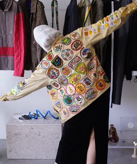 【vintage】70's marathon lots of patches jacket